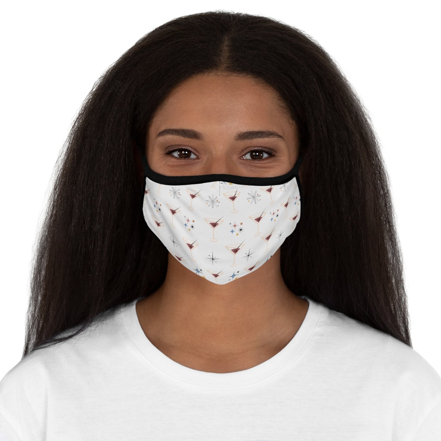 Cocktail Fitted Polyester Face Mask