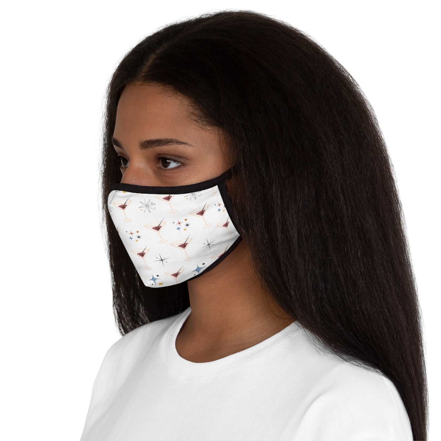 Cocktail Fitted Polyester Face Mask
